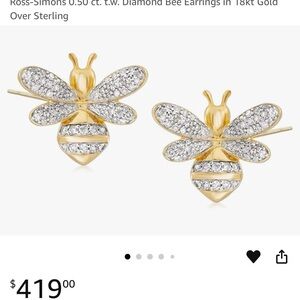 Ross-Simons Gold and Silver Bee Earrings
